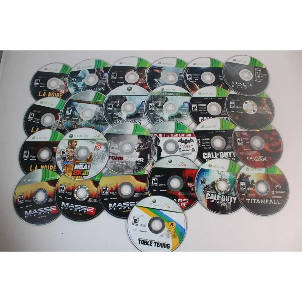 Microsoft Xbox 360 Game Bundle - Lot of 25 Games Disc only, untested 55E